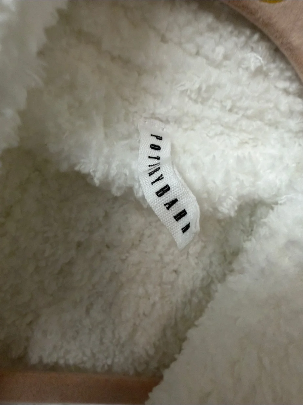 White Plush Terry Bathrobe with Shawl Collar (PotteryBarn)